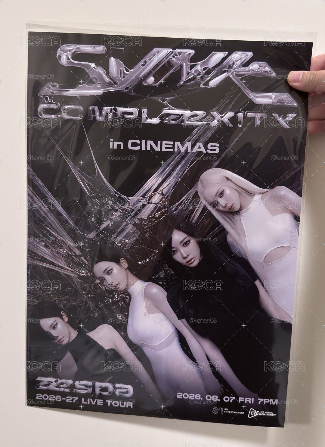 2026–27 aespa LIVE TOUR – SYNK : COMPLæXITY A3海報