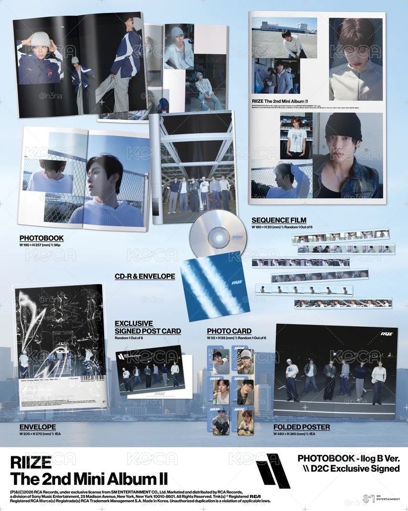 RIIZE II PB IIog B Ver.   美版親簽  現貨