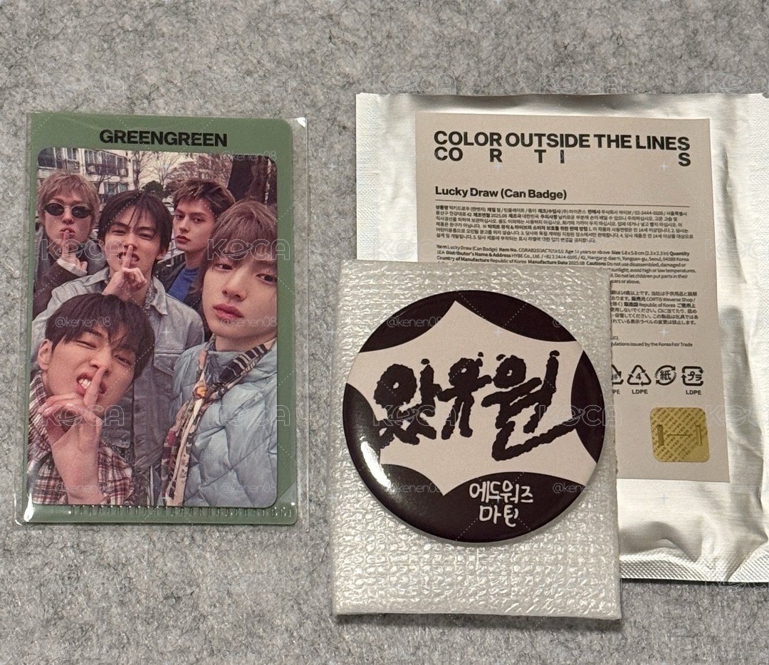 CORTIS 迷二日咖特典+迷一馬丁手繪徽章