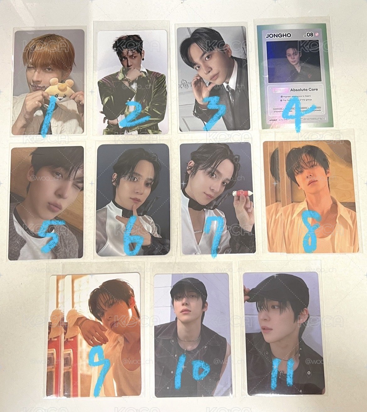 ATEEZ 弘中、潤浩、鍾浩小卡