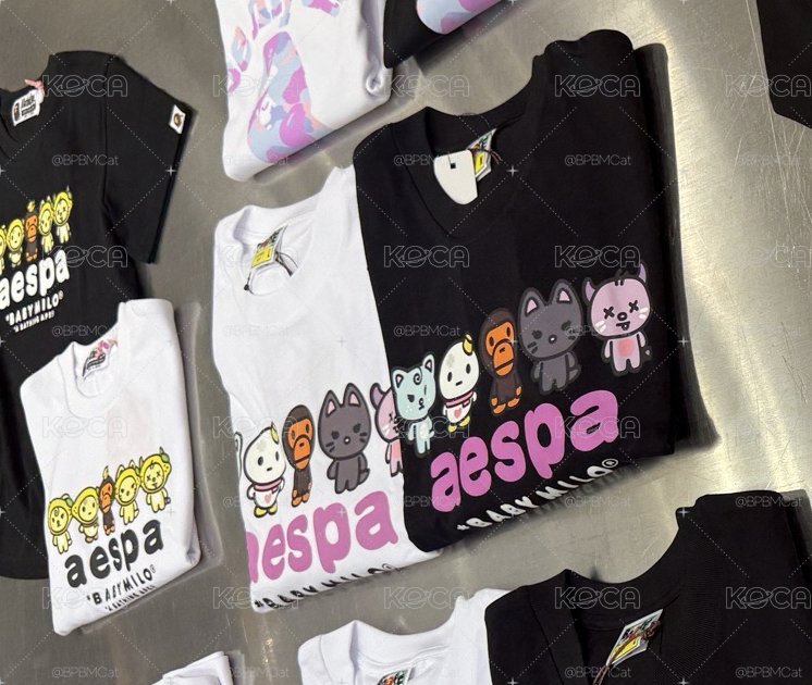Aespa x Bape Milo 彩色 女版M 有黑跟白