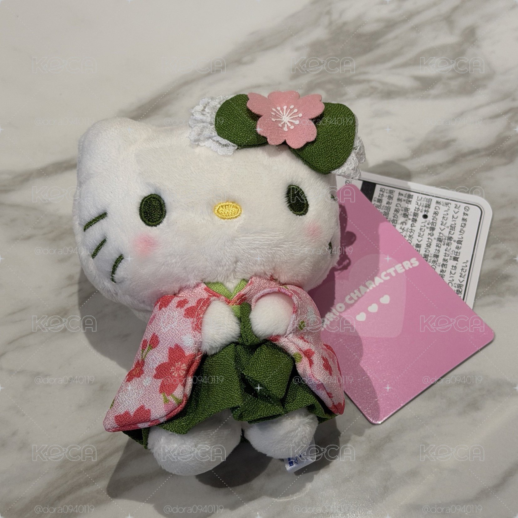 三麗鷗 抹茶和服 凱蒂貓吊飾娃🎀