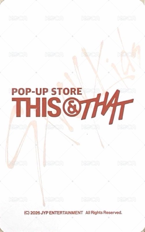 THIS & THAT 快閃店 滿額卡 week1 背面