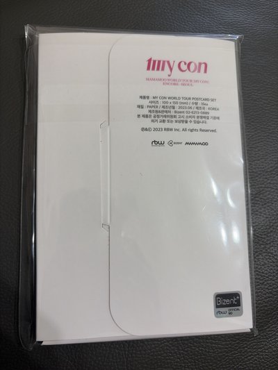 MAMAMOO WORLD TOUR [MY CON] ENCORE SEOUL 明信片組 