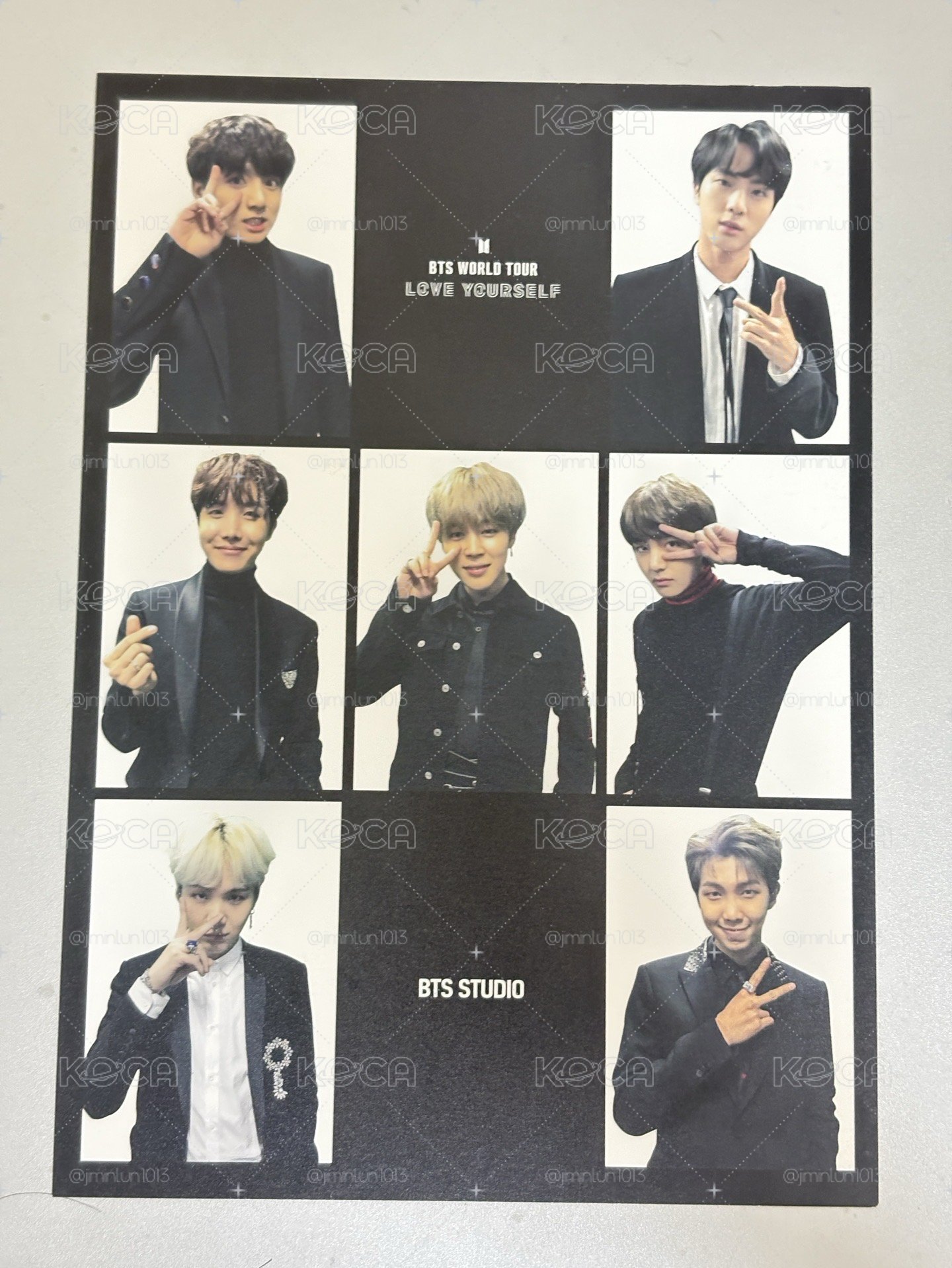BTS LOVE YOURSELF STUDIO 場限明信片