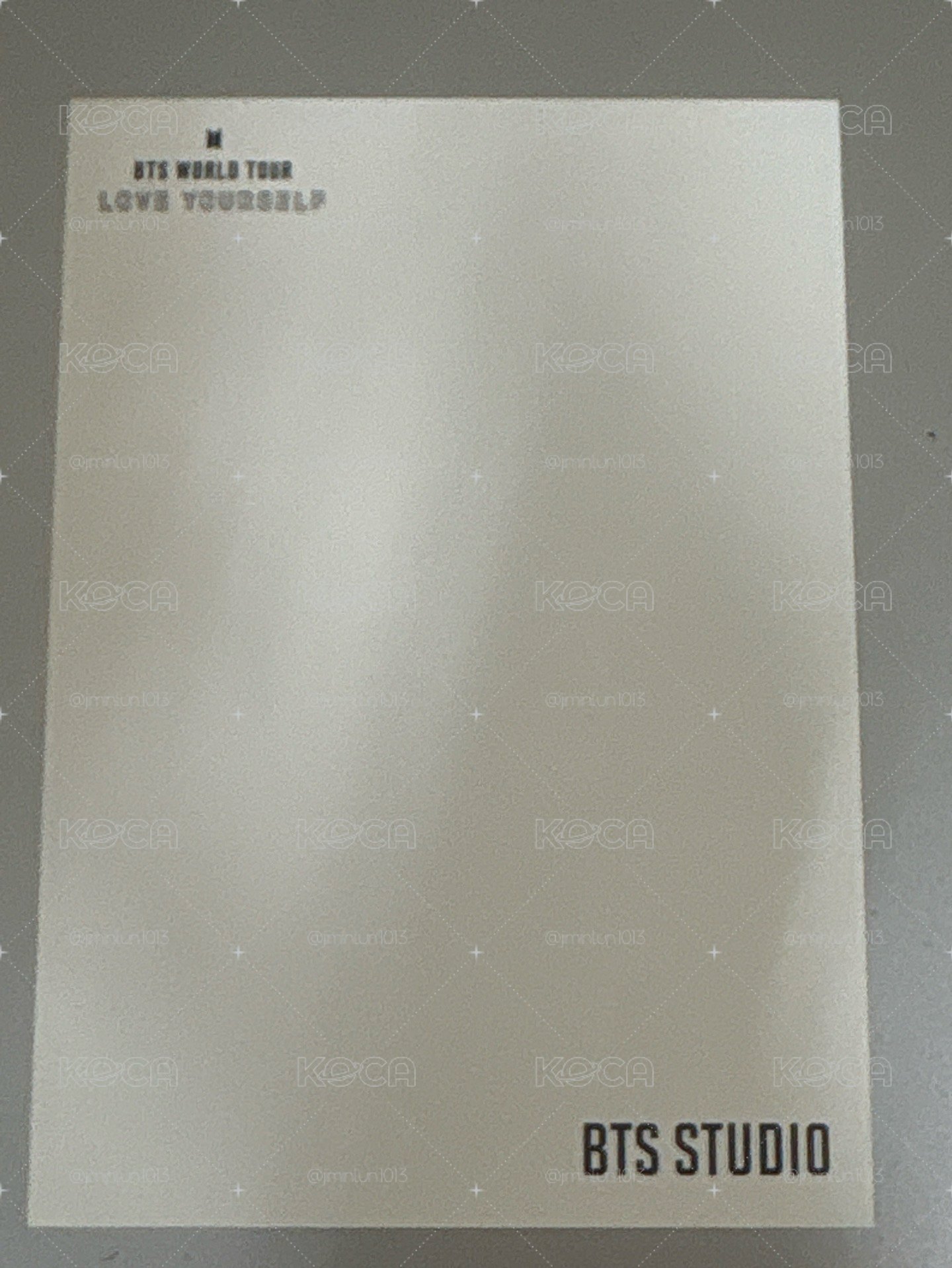 BTS LOVE YOURSELF STUDIO 場限明信片