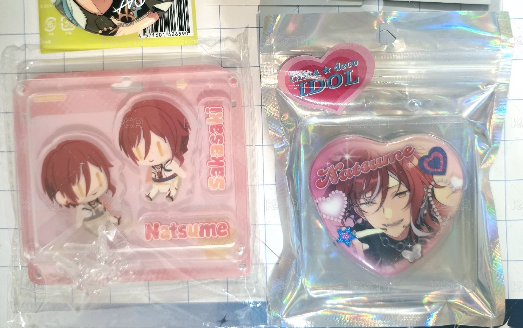 夏目壓克力小人+愛心徽章