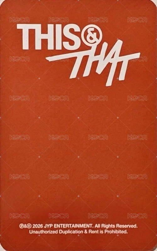 THIS & THAT sw Week2 幸運卡 THIS ver./THAT ver. 預售禮 背面