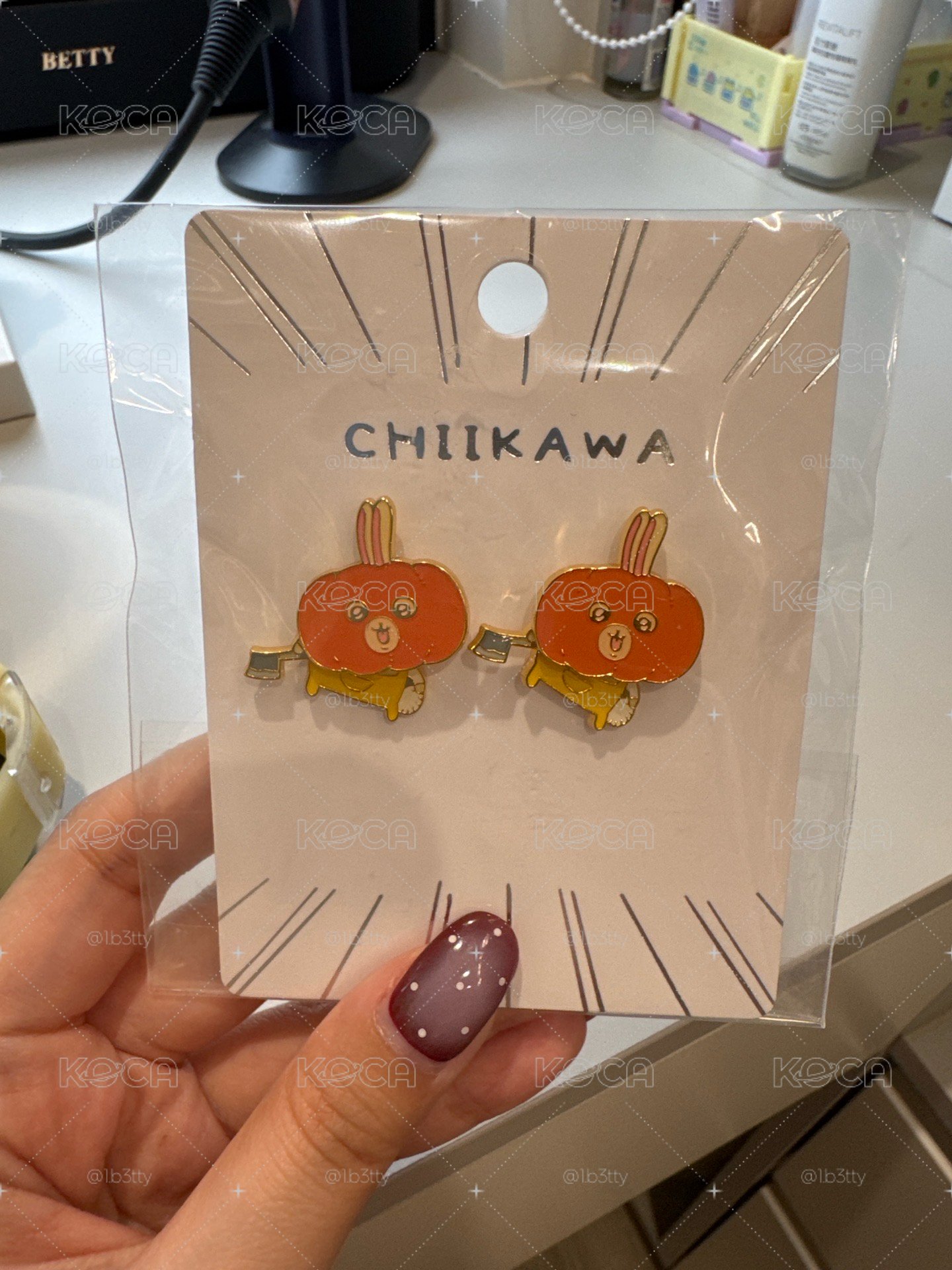 南瓜兔耳針款全新未拆