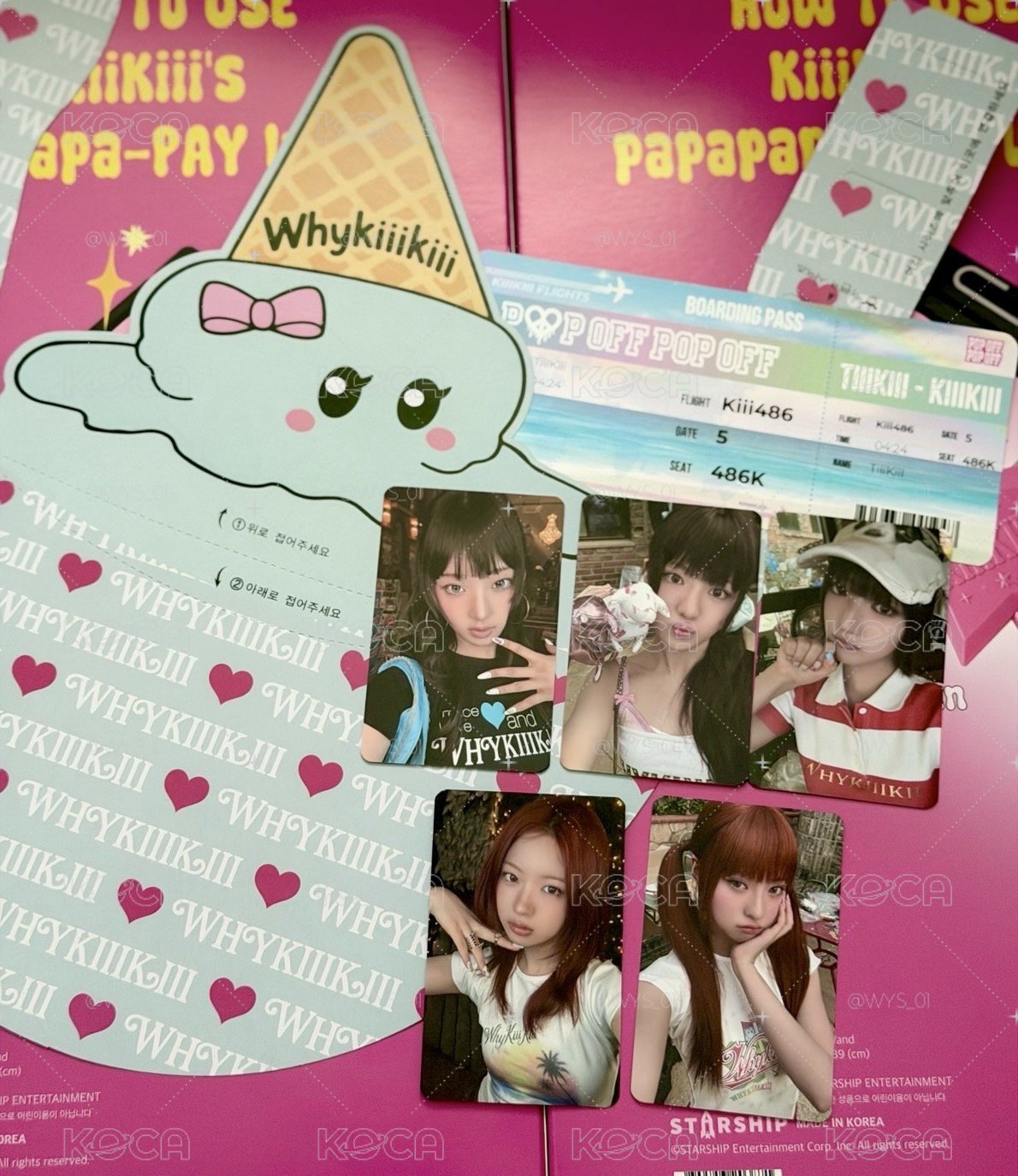 在韓現貨 WhyKiiiKiii入場禮 整套卡+帽子+票卡