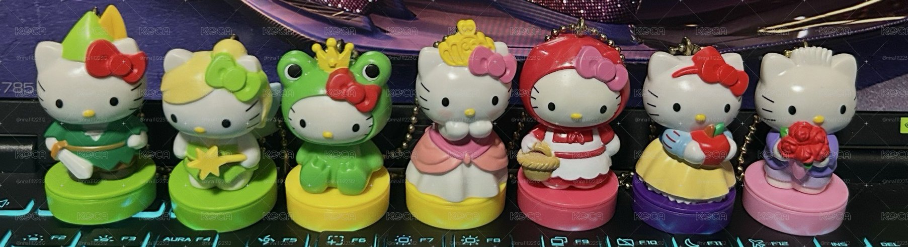 Hello kitty 印章吊飾(7個)