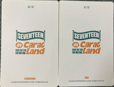 seventeen 2025 克拉島 勝寛Dino 小卡