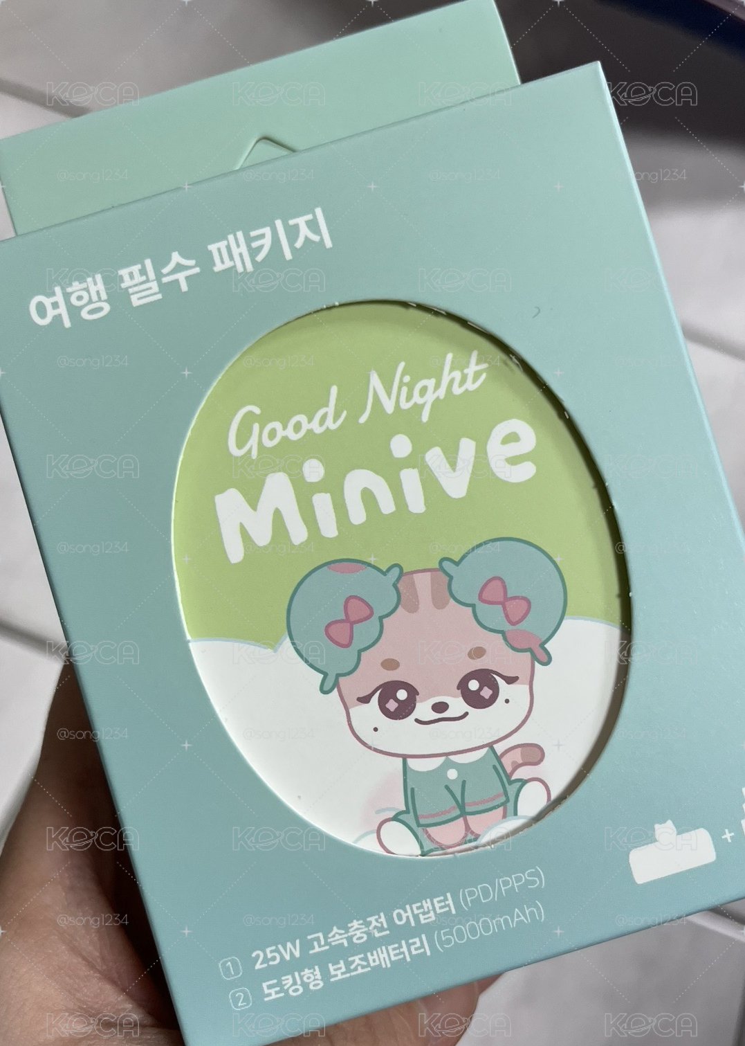 minive聯名行充組（行充+行李吊牌+韓國充電頭）李瑞