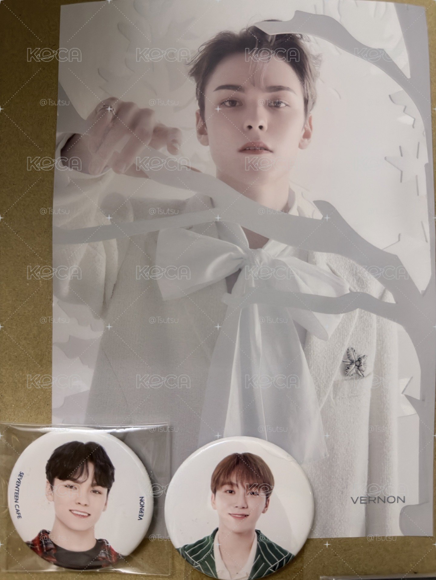 （現貨整圖出 可當日寄出）seventeen Vernon 勝寛 金屬貼紙很適合放手機背面🩷 日本 cafe 立牌徽章