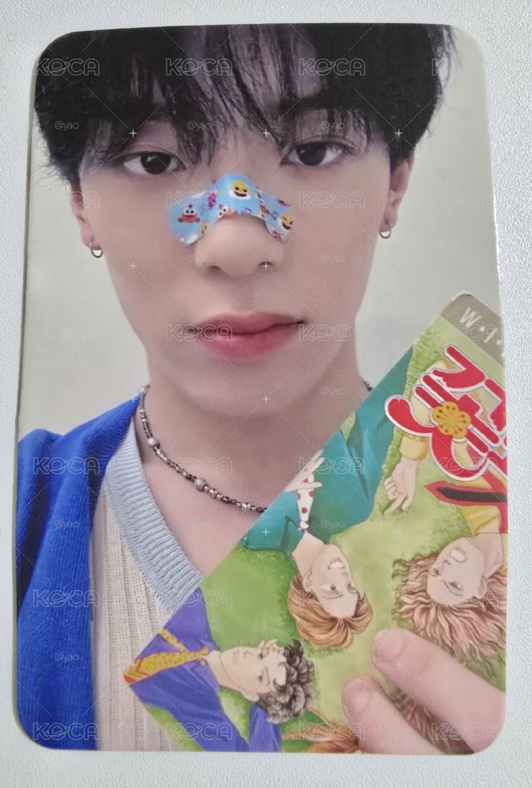 臉上ok繃手上花樣男子 kangmin