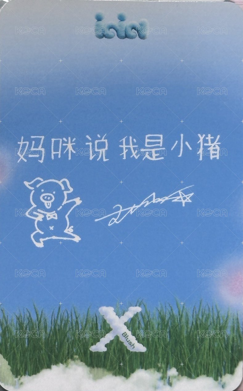XBlush雜誌 B版 雜誌卡 中文卡背 背面