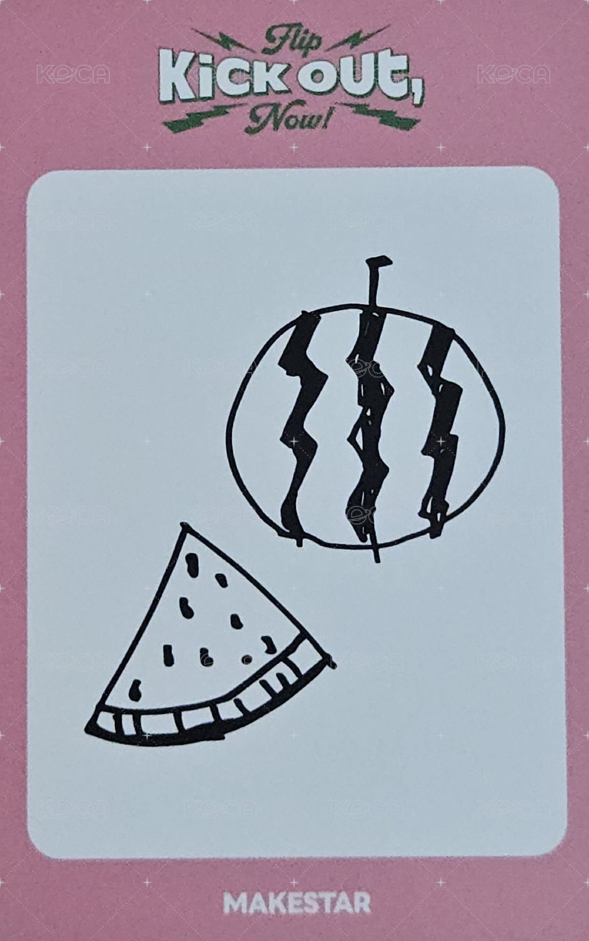 迷二 ms 大阪遊戲 Fansign card 西瓜ver. Back