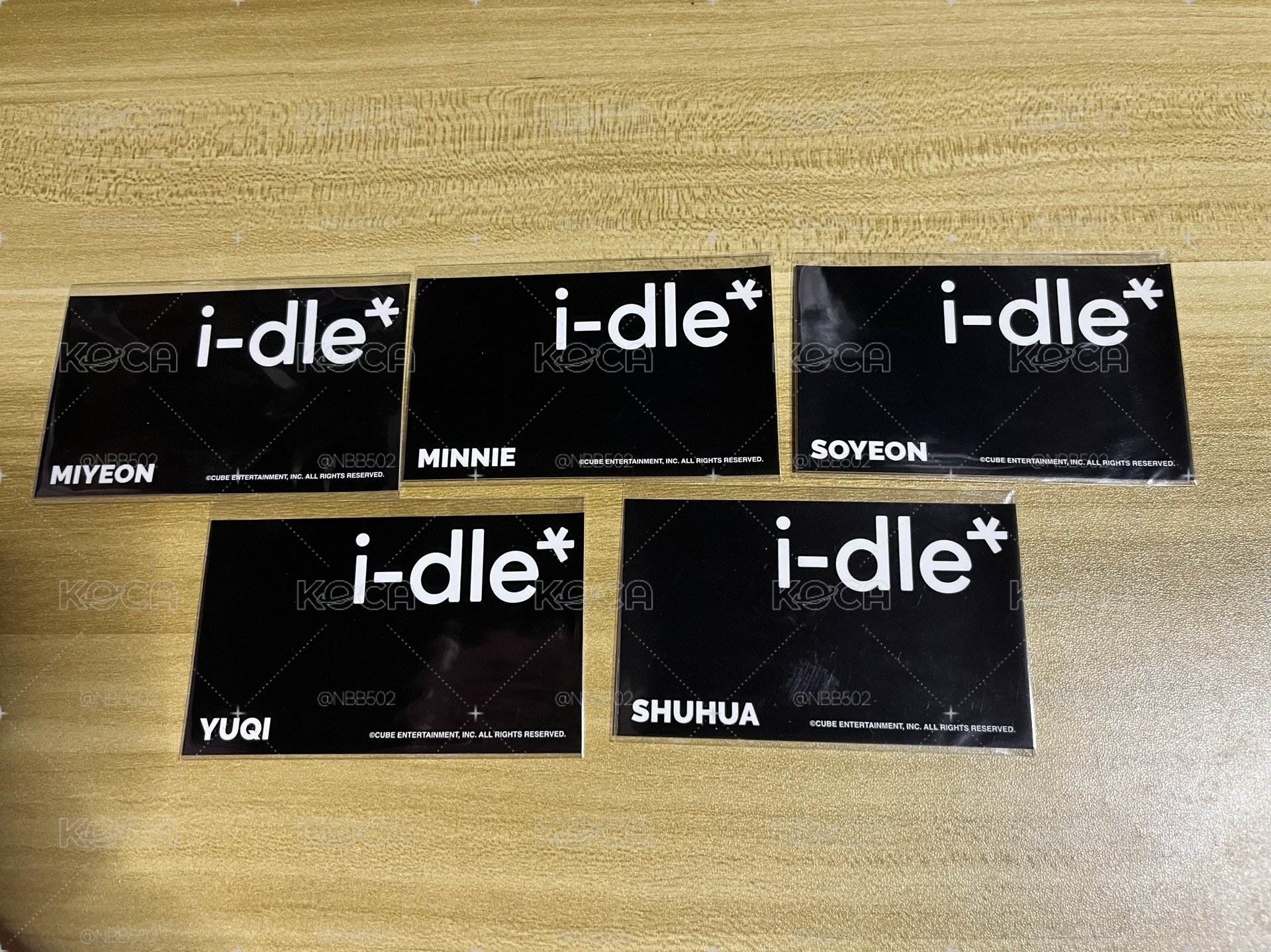 🏆 I-dle 日巡 一番賞 黑底款貼紙 （一套5成員）