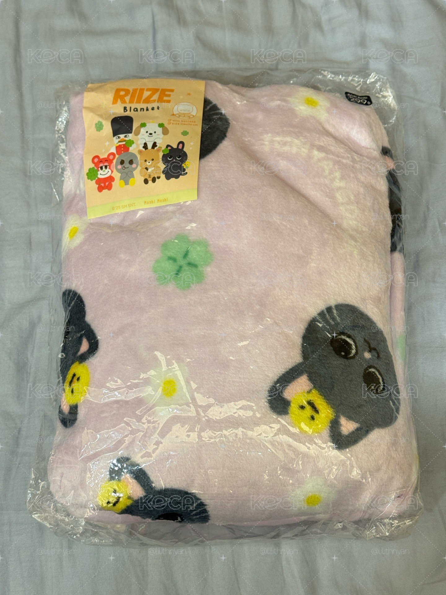 全新未拆 riize 泰國快閃 兔喵鴨 毯子
