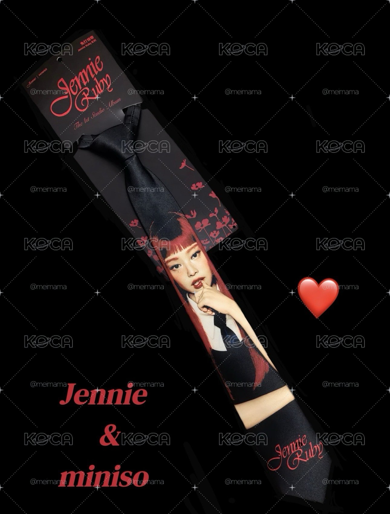 Jennie 金珍妮 miniso聯名領帶