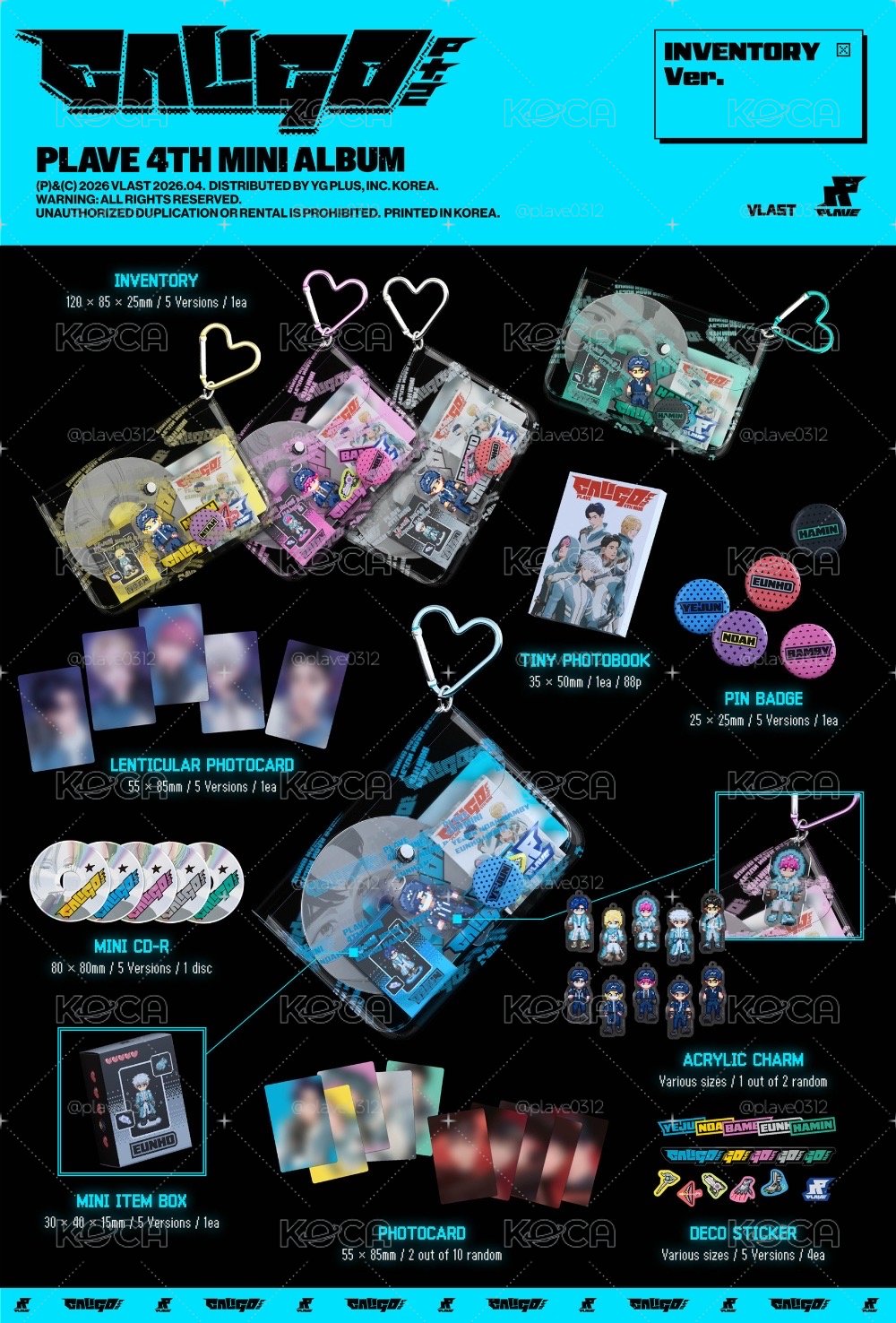 PLAVE Caligo Pt.2 包包專 INVENTORY Ver. 藝俊 諾亞 斑比 河玟 全新未拆