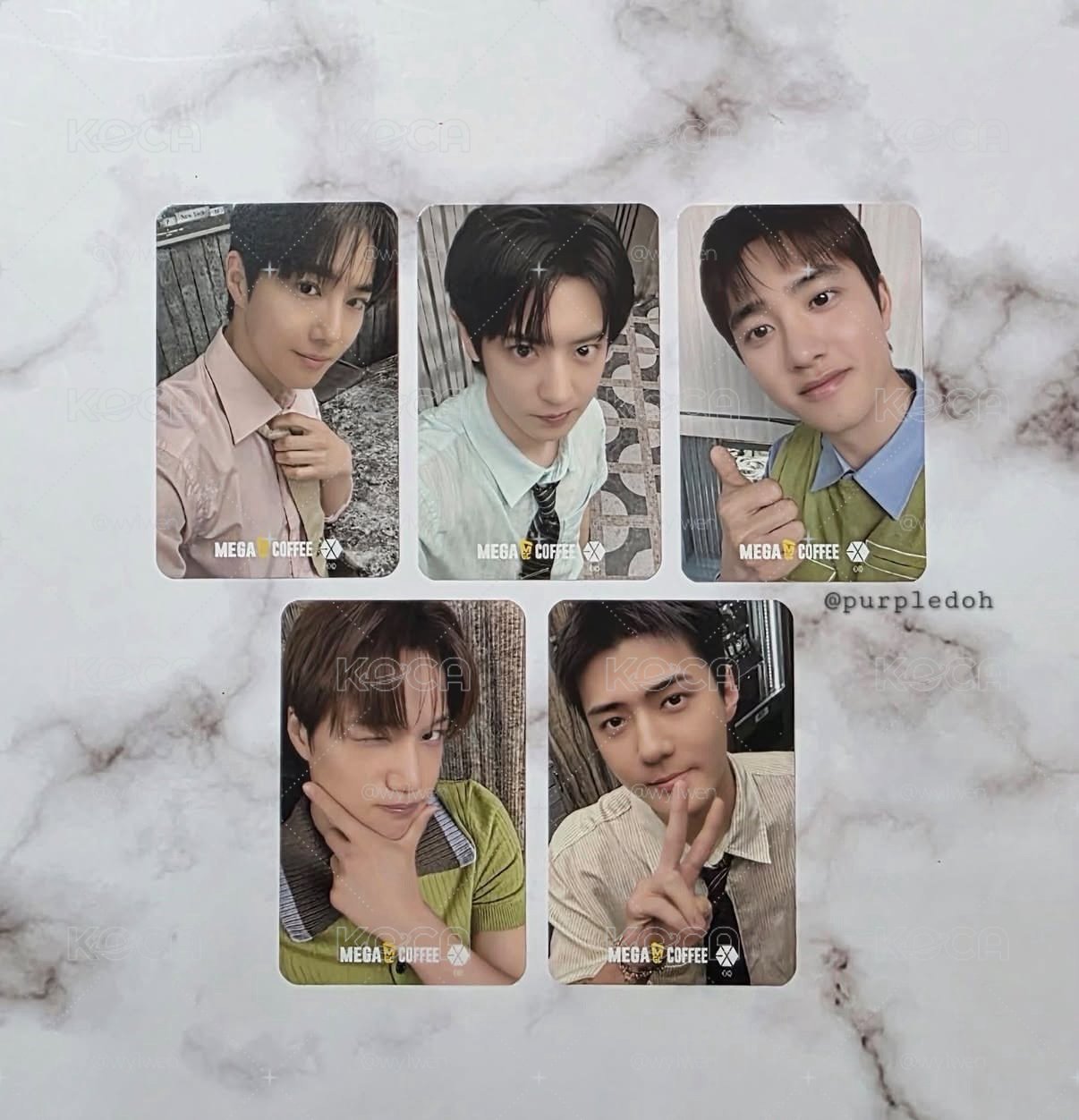 EXO x MEGA COFFEE代言小卡