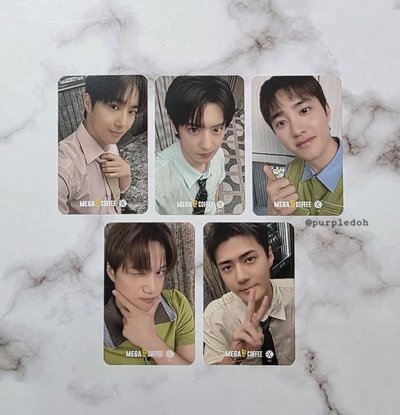 EXO x MEGA COFFEE代言小卡