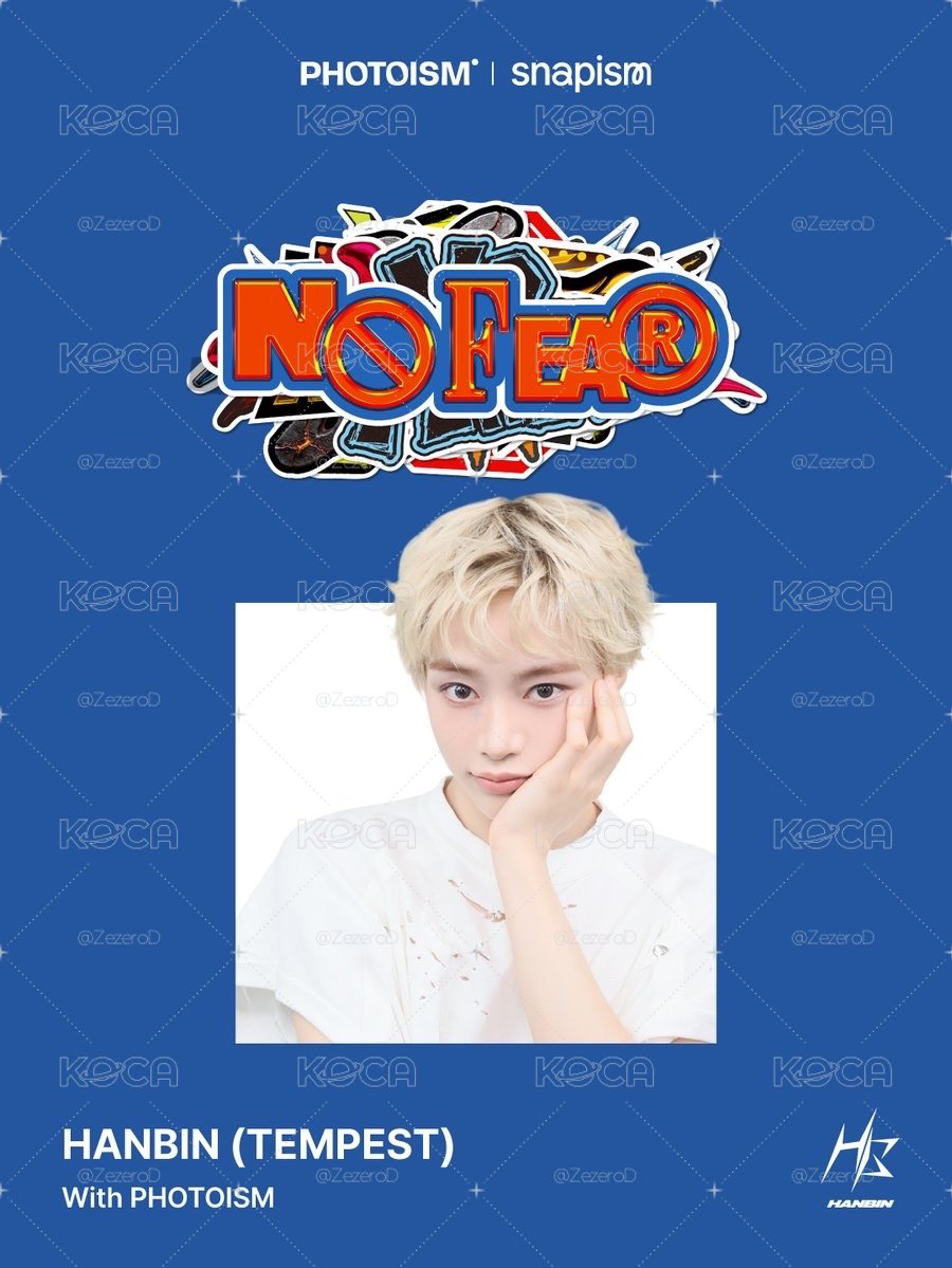 HANBIN (TEMPEST) X photoism X snapism人生四格卡 代印