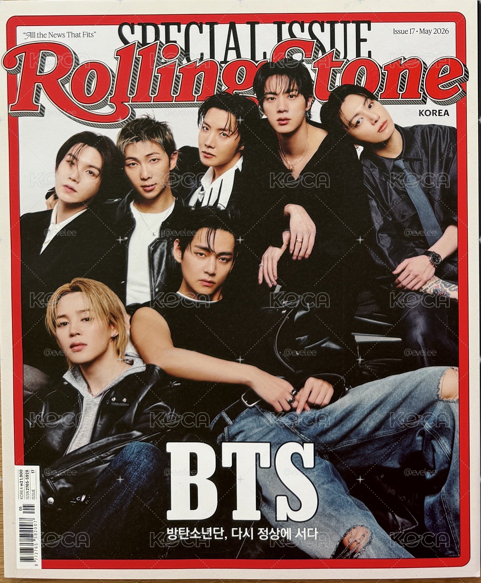 BTS防彈少年團 - 韓國版《滾石》雜誌《Rolling Stone Korea》第17期（2026年5月號）