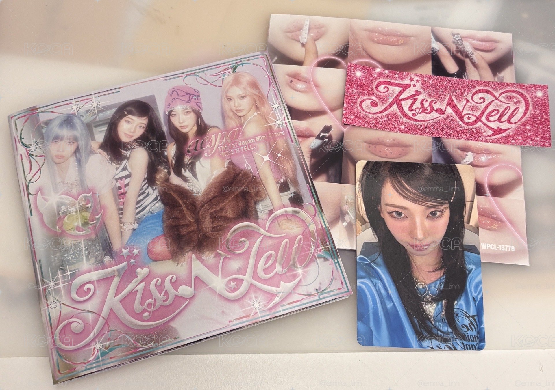 aespa kiss n tell poster ver 團封柚卡