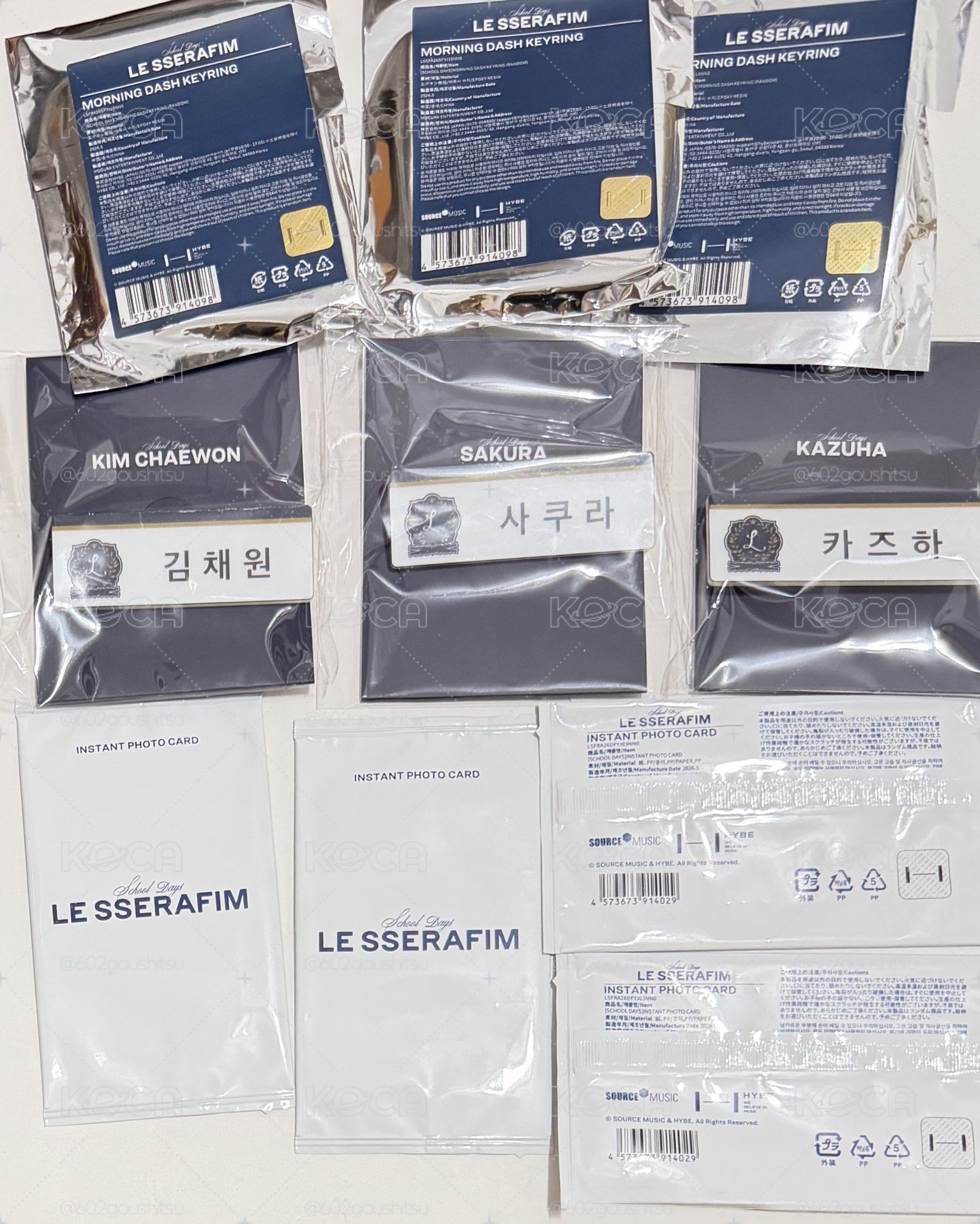LE SSERAFIM School Days 鑰匙圈 名牌 拍立得