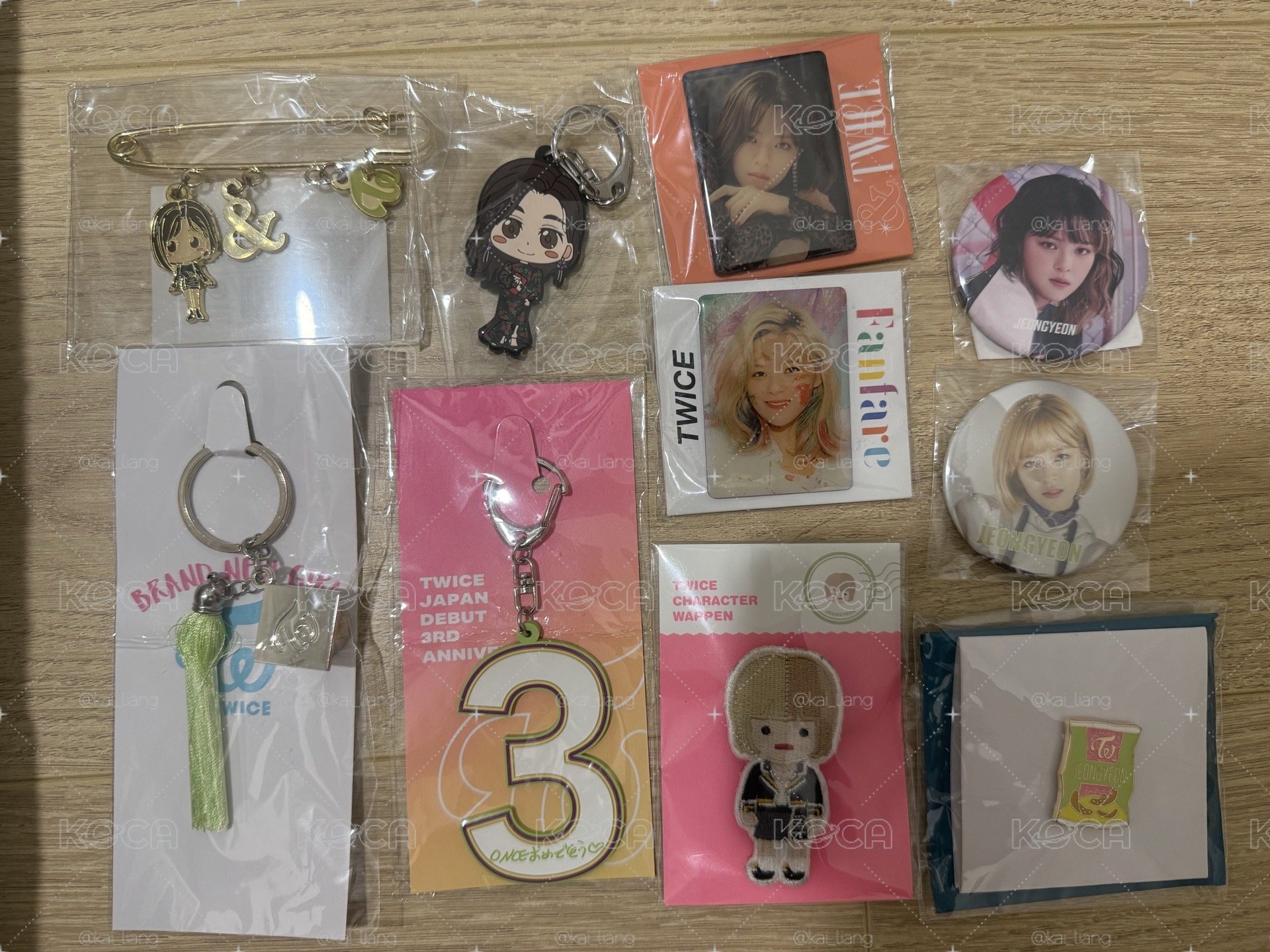 Twice 定延 徽章 鑰匙圈 刺繡布貼 共10樣