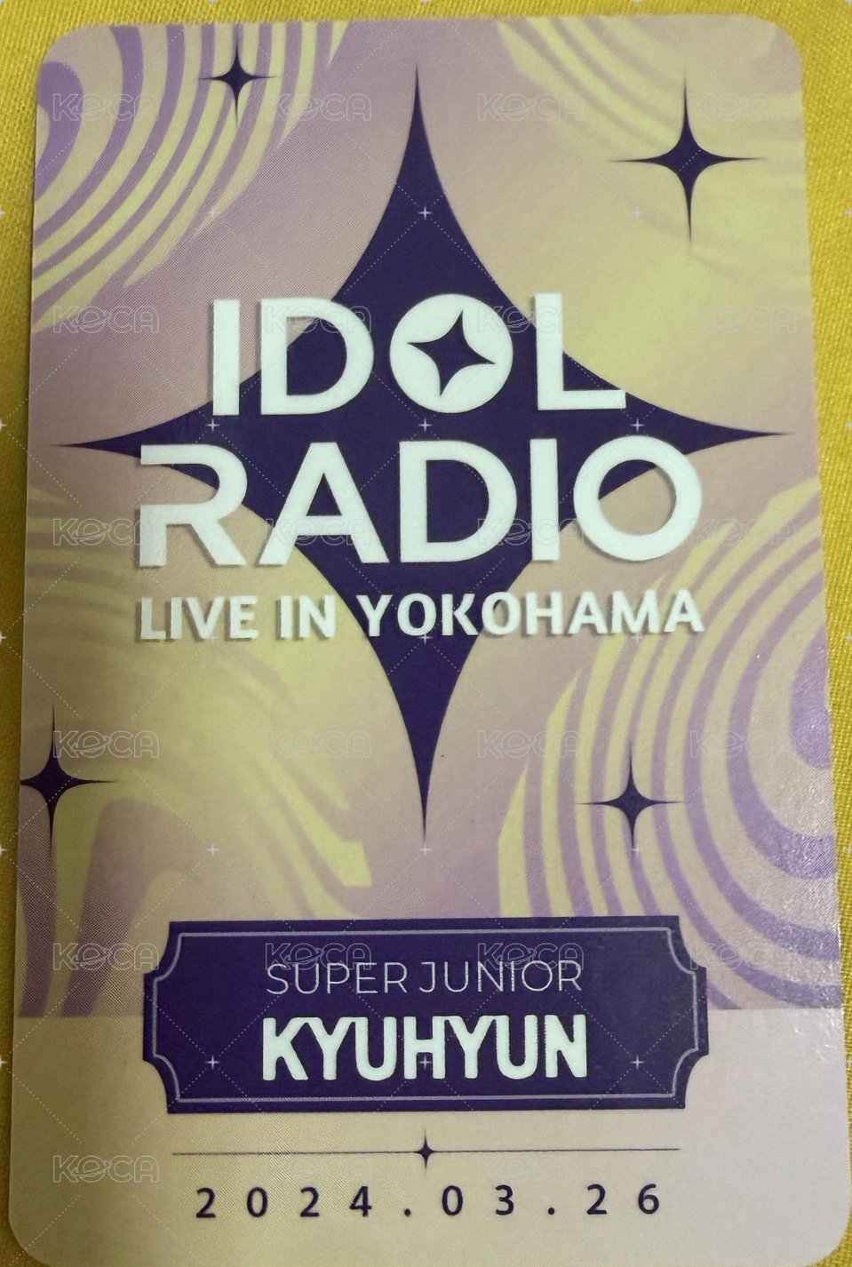 IDOL RADIO LIVE IN YOKOHAMA 入場卡 / 場限卡  背面