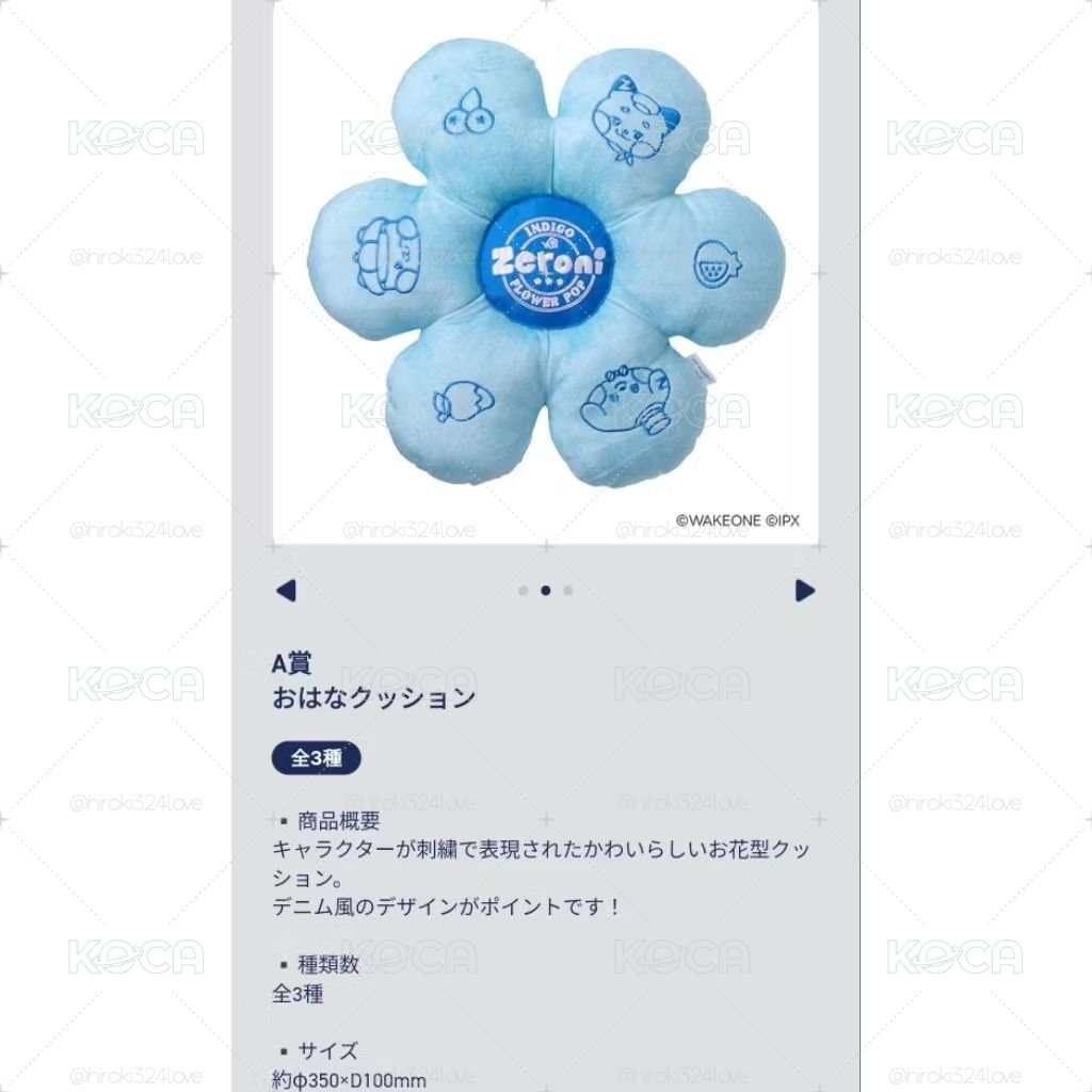 【zeroni】〈A賞〉花型抱枕②〈未開封〉binini thewnini gyunini 成韓彬 石馬修 金奎彬