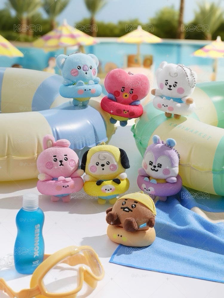 【BTS 全新現貨】BT21 Splash Edition 夏日系列 游泳圈吊飾娃