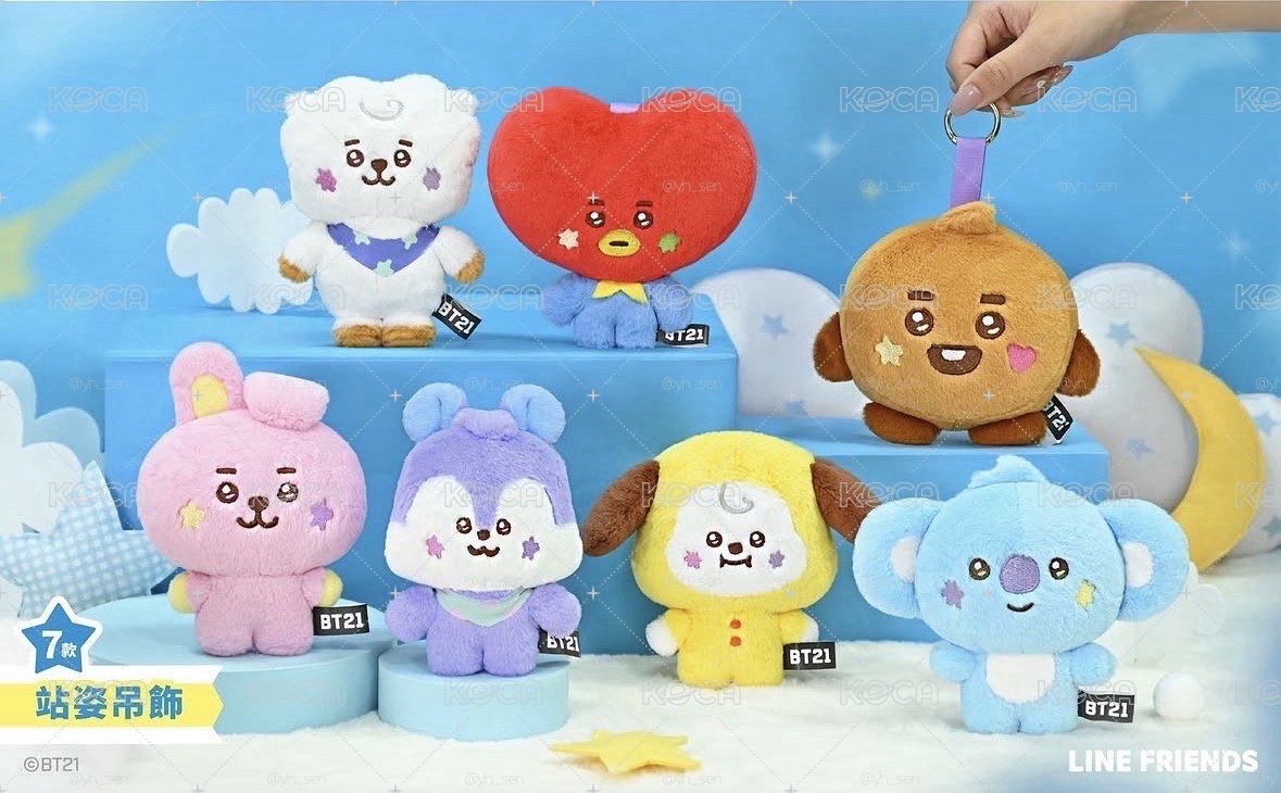 【BTS 全新現貨】BT21 KHTOY 26流星系列 站姿款 大頭款 絨毛玩偶 娃娃鑰匙圈 吊飾