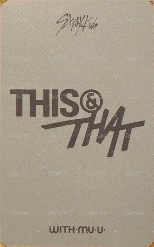 THIS & THAT wm 特典卡  背面