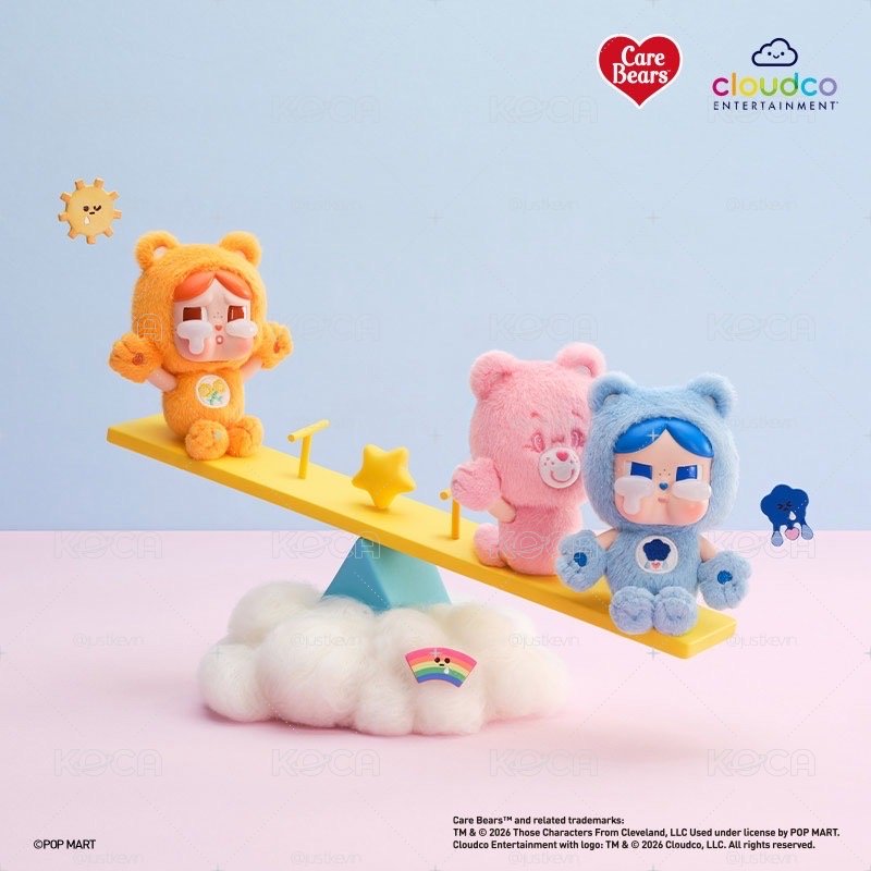 「預售」CRYBABY x Care Bears系列 糖膠毛絨掛件