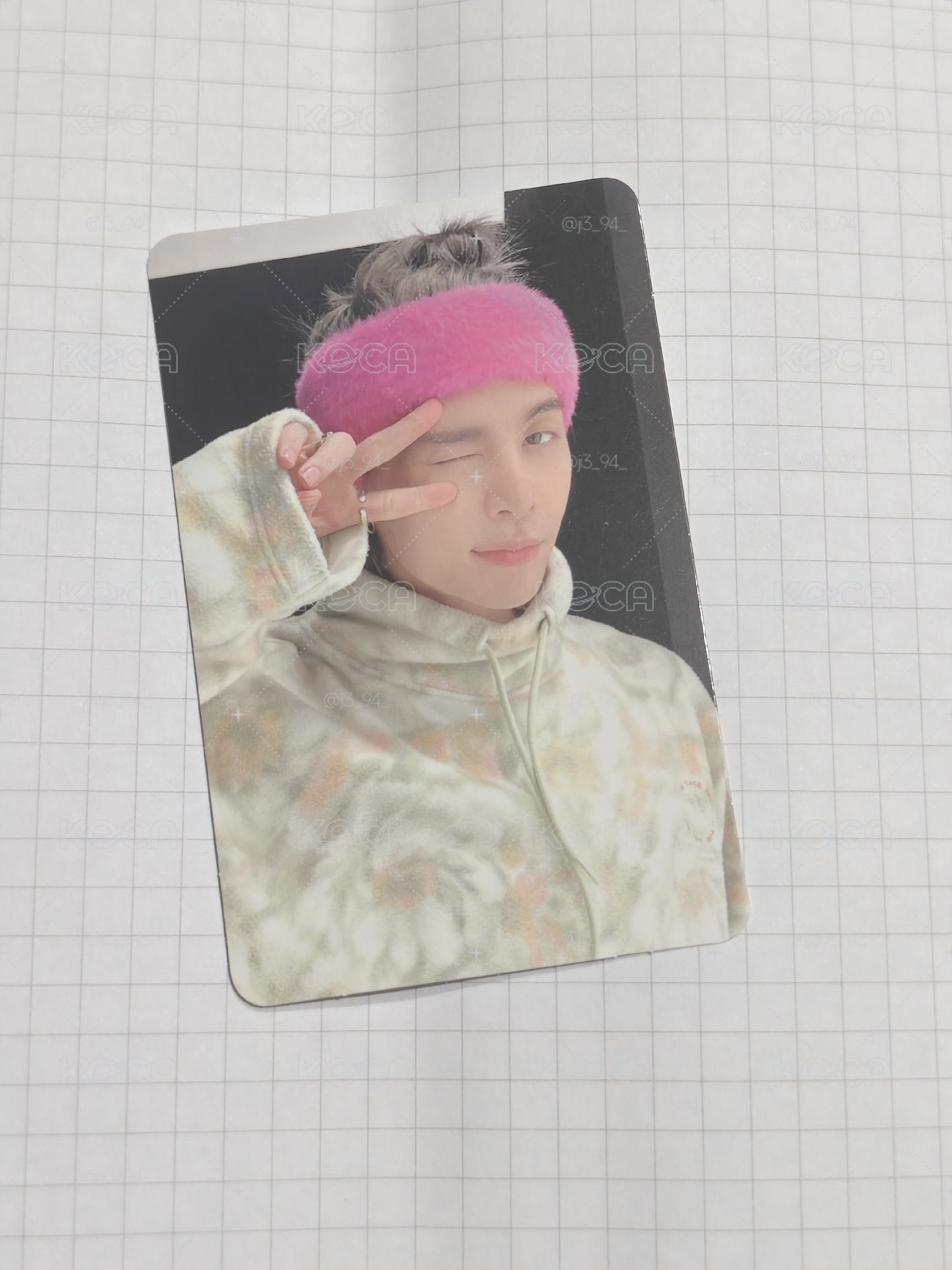 粉色可愛髮帶比耶耶