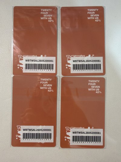 TWS sodasoda 日咖初回特典 四張出