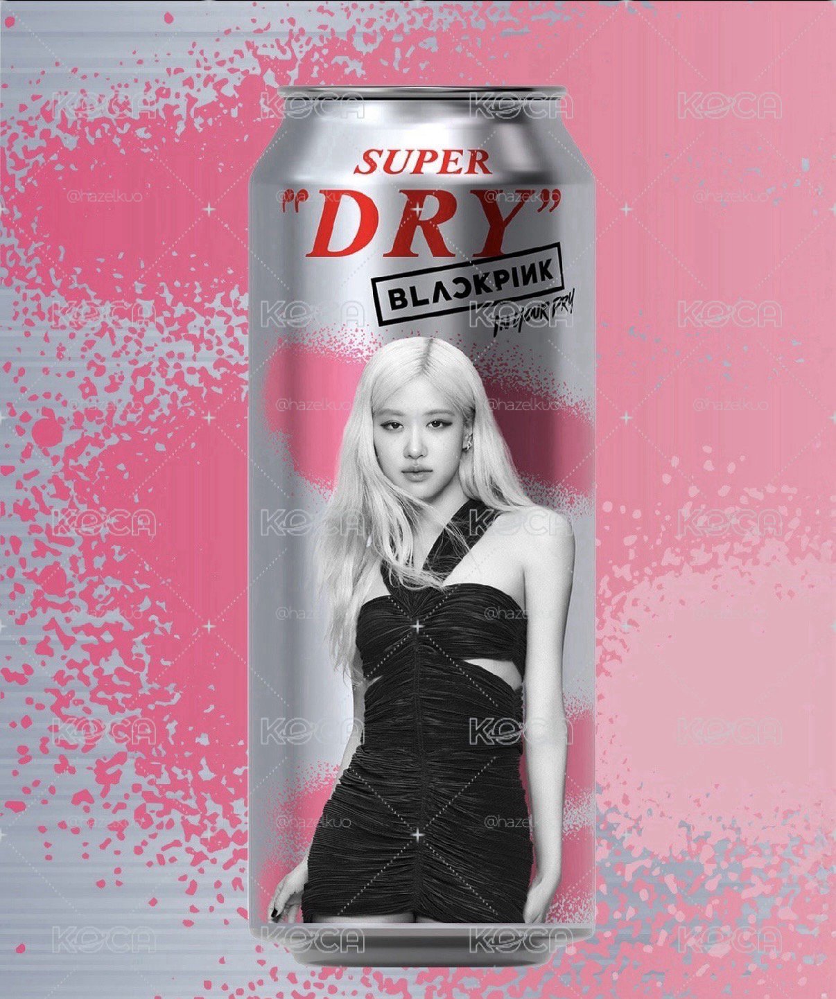 Rosé X Asahi 聯名瓶酒罐