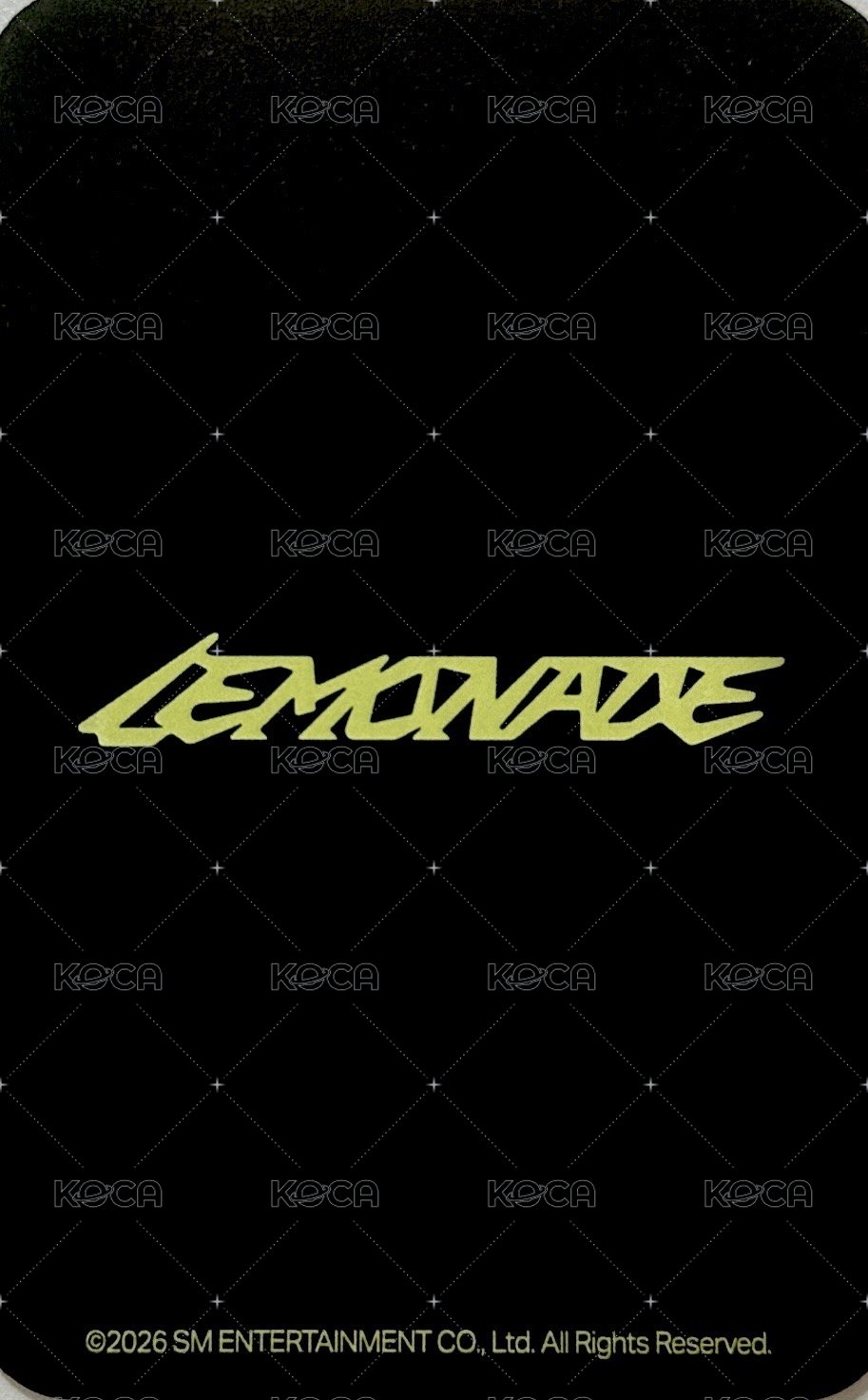 LEMONADE 紐約快閃短袖 周邊卡  背面