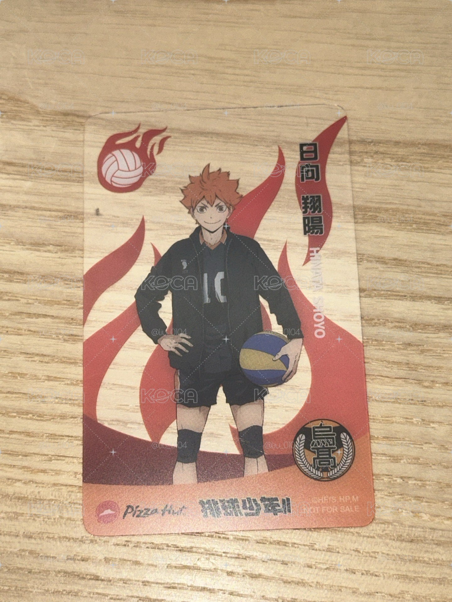 排球少年 日向翔陽 必勝客聯名透卡