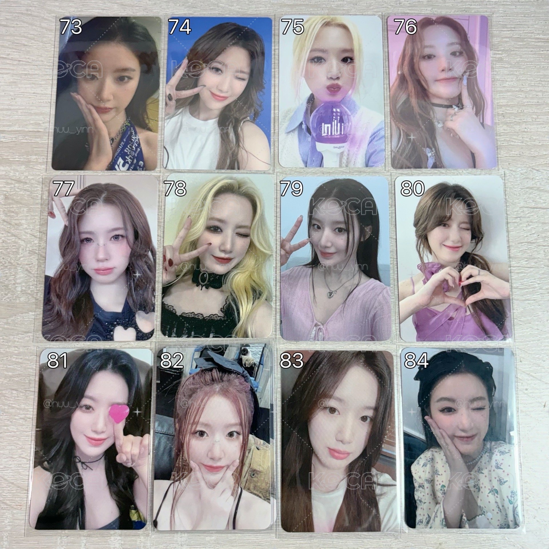 娃 i-dle 舒華特典 手燈卡 中文卡背