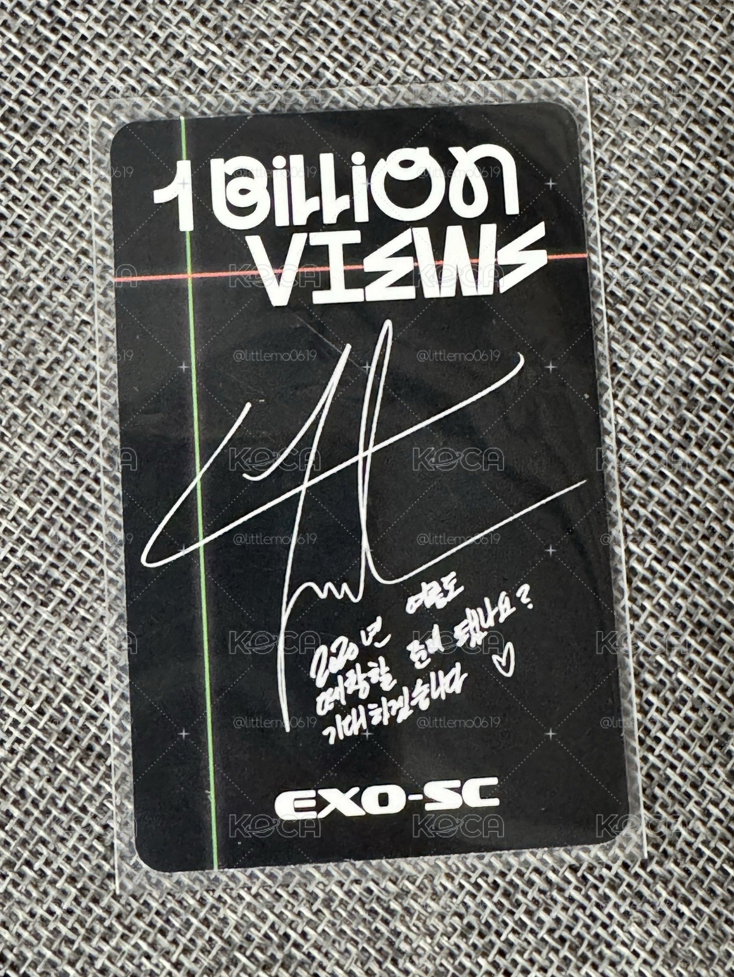 EXO S.C 燦烈狗狗🐶耳朵卡-1 Billion Views 專輯卡 