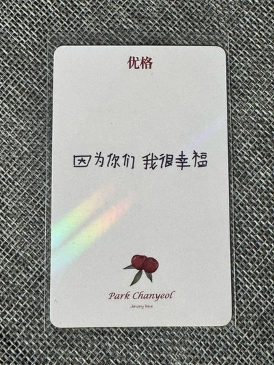 EXO 燦烈&迷你baby札特 閃卡 中文卡背
