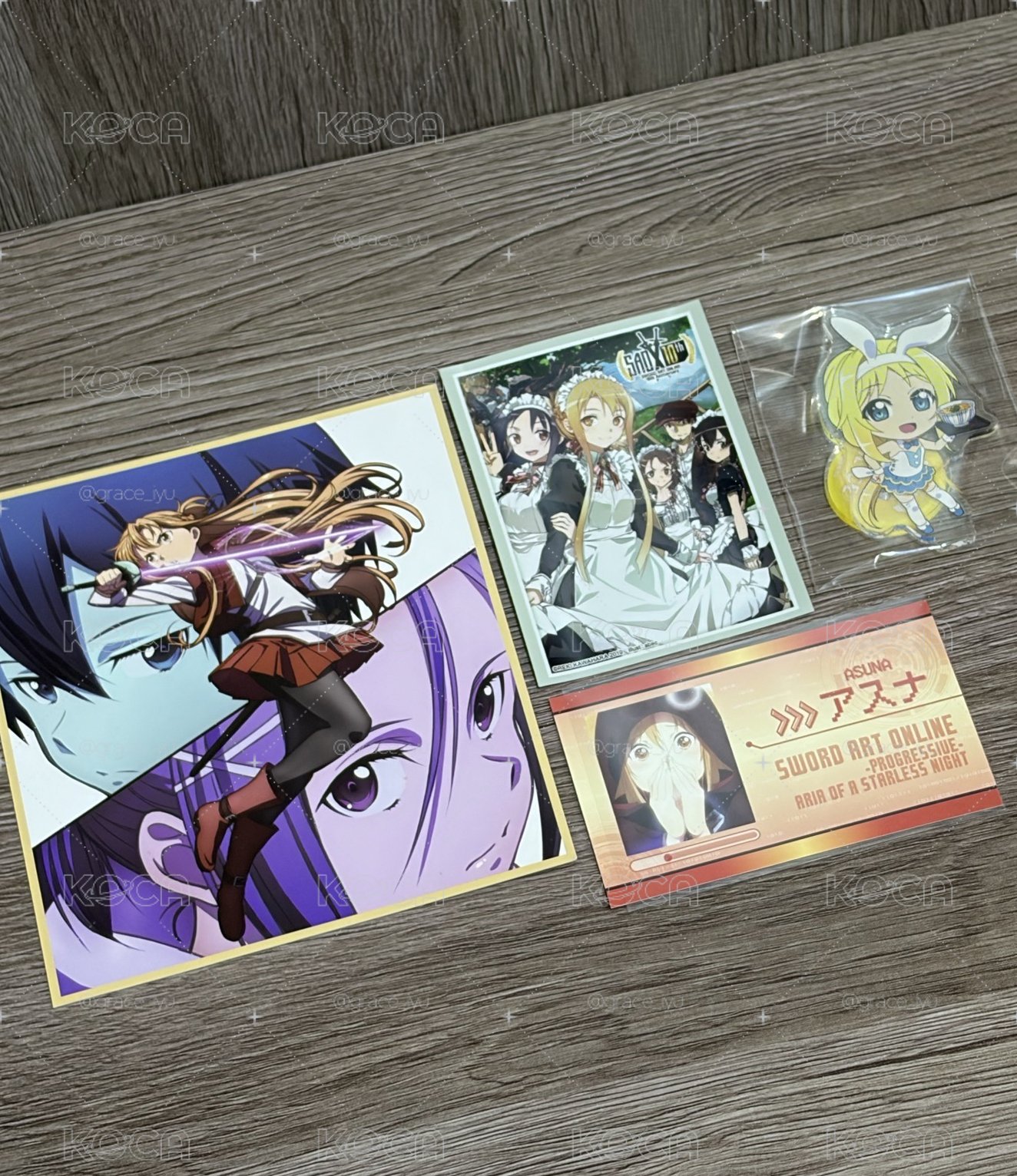 刀劍神域 劇場版色紙 亞絲娜卡 愛麗絲立牌