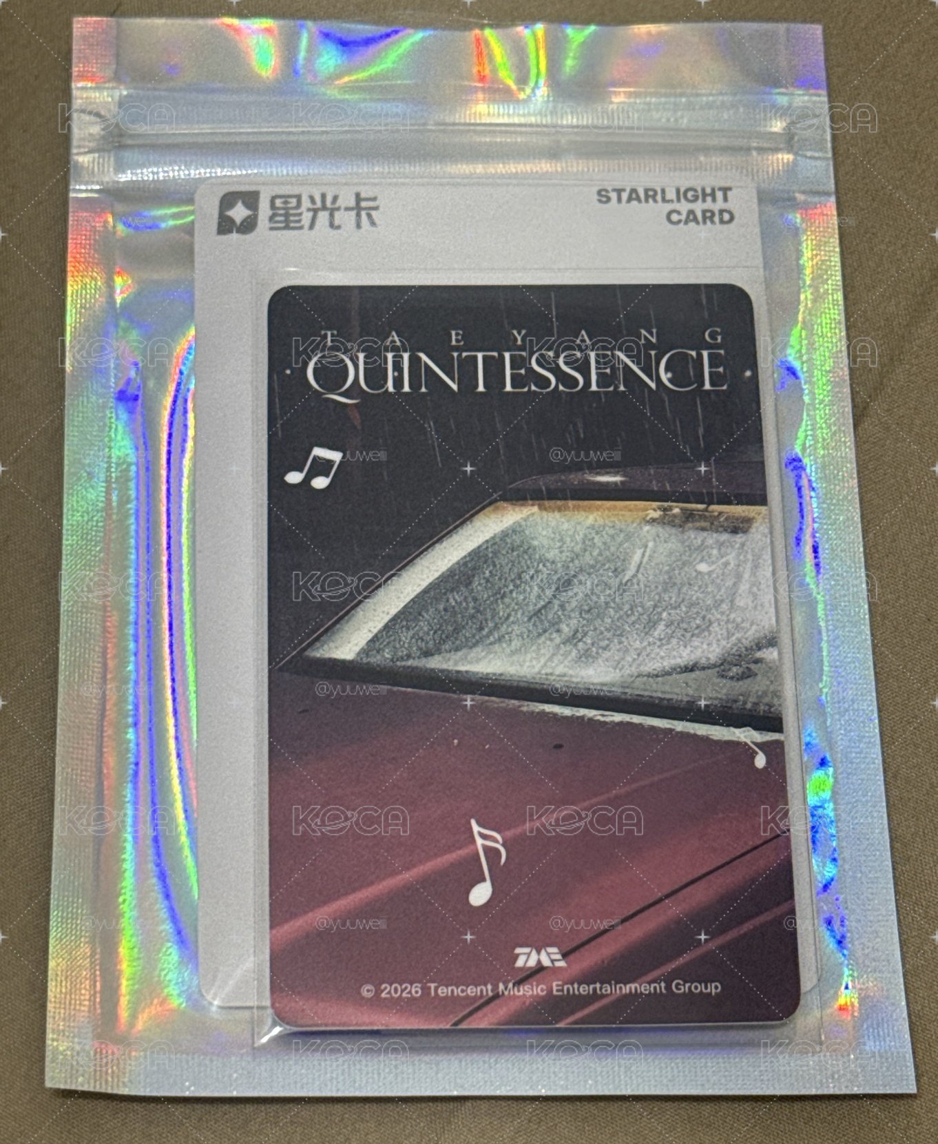 現貨 正規四 QQ音樂 星光卡 三星 TAEYANG