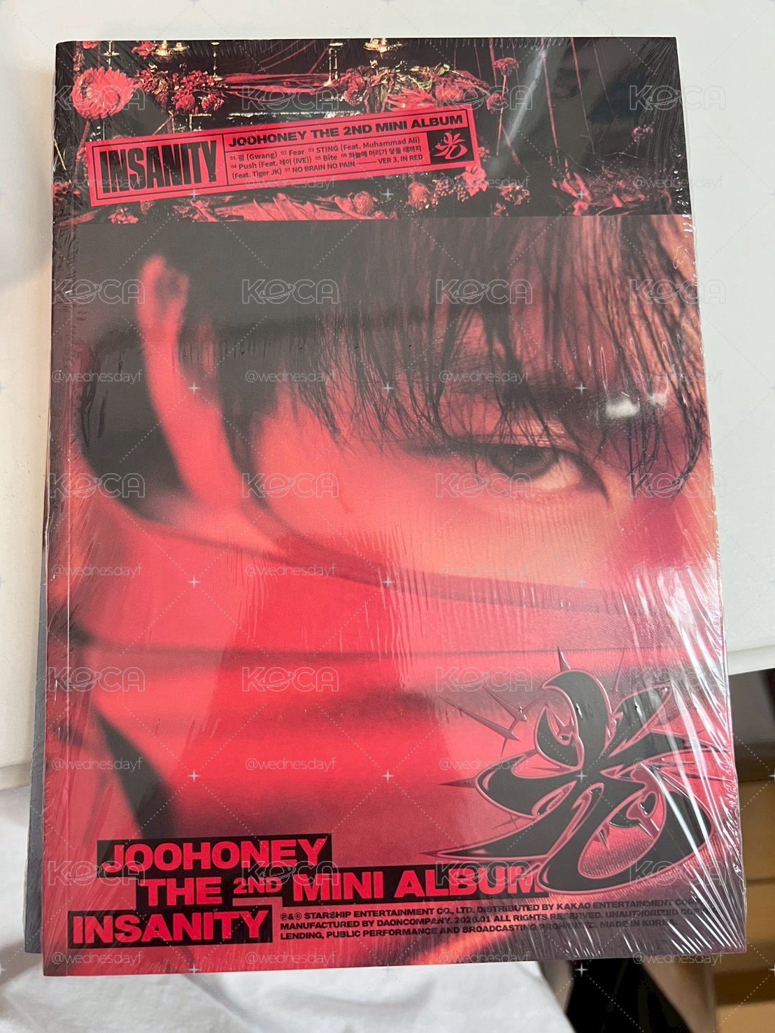 【未拆專】李周憲 JOOHONEY (MONSTA X)  迷你二輯 光 (INSANITY) 簽售專 簽售卡