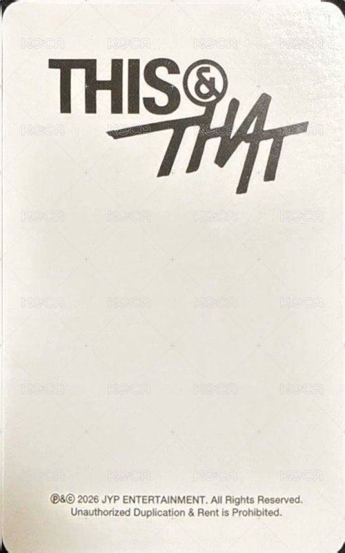 THIS & THAT sw 特典卡  背面